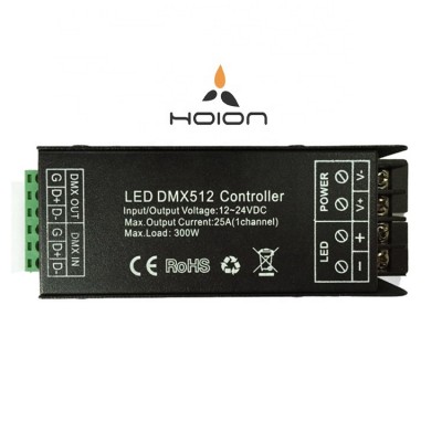 Hot selling DMX512 controller led single color dmx controller 1ch*25A dmx led controller ce rohs warranty